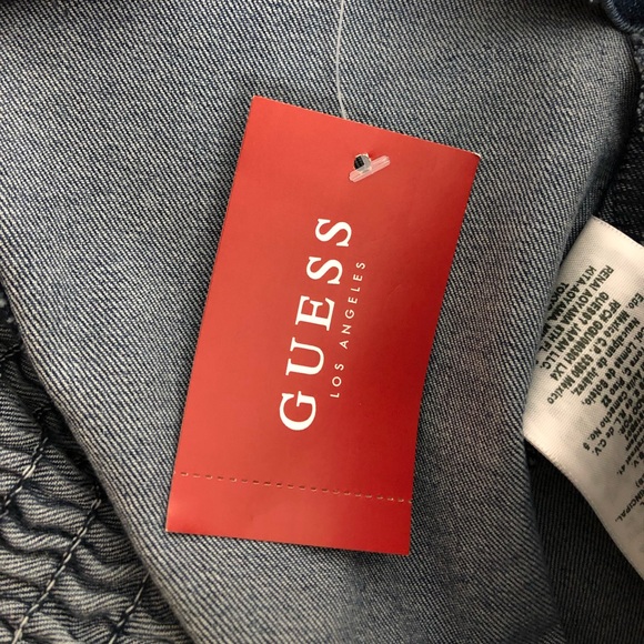 GUESS NWT Bustier Denim Jeans Crop top - Picture 8 of 8